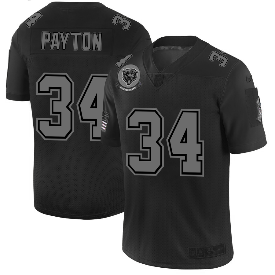 Chicago Bears #34 Walter Payton Nike Black 2019 Salute to Service Limited Stitched NFL Jersey - CBJ277