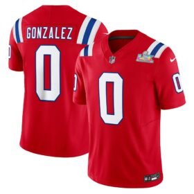 New England Patriots #0 Christian Gonzalez Red F.U.S.E. Vapor Limited Stitched Football Jersey - NEP164