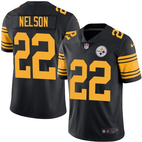 Nike Steelers #22 Steven Nelson Black Stitched NFL Limited Rush Jersey - PSJ172