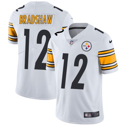 Nike Steelers #12 Terry Bradshaw White Stitched NFL Vapor Untouchable Limited Jersey - PSJ663