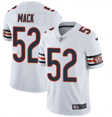 Chicago Bears #52 Khalil Mack White Vapor Untouchable NFL Limited Stitched Jersey - CBJ257