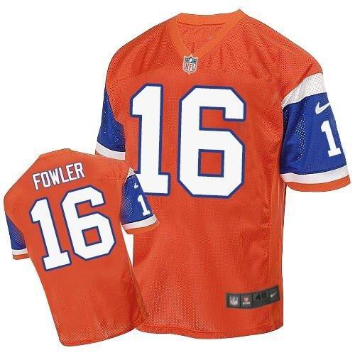 Nike Broncos #16 Bennie Fowler Orange Throwback Stitched NFL Elite Jersey