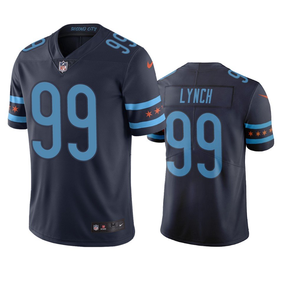 Chicago Bears #99 Aaron Lynch Navy Vapor Limited City Edition NFL Jersey - CBJ521