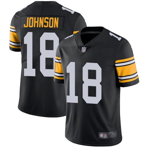 Nike Steelers #18 Diontae Johnson Black Alternate Stitched NFL Vapor Untouchable Limited Jersey - PSJ466