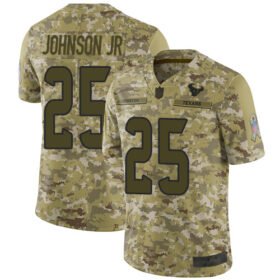 Nike Texans #25 Duke Johnson Jr Camo Stitched NFL Limited 2018 Salute To Service Jersey - HTJ371