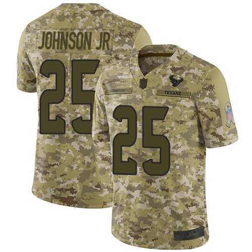 Nike Texans #25 Duke Johnson Jr Camo Stitched NFL Limited 2018 Salute To Service Jersey - HTJ371