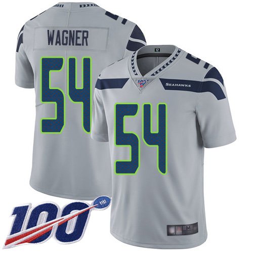 Nike Seahawks #54 Bobby Wagner Grey Alternate Stitched NFL 100th Season Vapor Limited Jersey