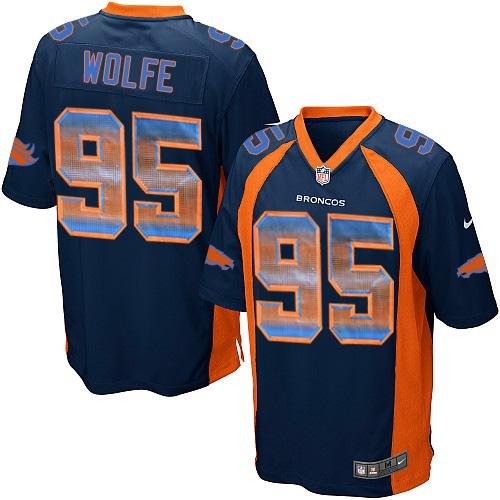 Nike Broncos #95 Derek Wolfe Navy Blue Alternate Stitched NFL Limited Strobe Jersey