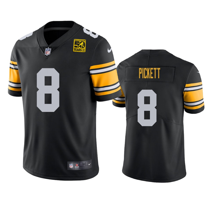 Black Pittsburgh Steelers #8 Kenny Pickett 2023 50th Anniversary Vapor Untouchable Limited Jersey - PSJ132