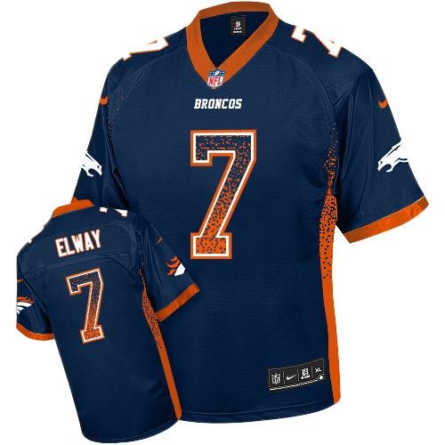 Nike Broncos #7 John Elway Navy Blue Alternate Stitched NFL Elite Drift Fashion Jersey