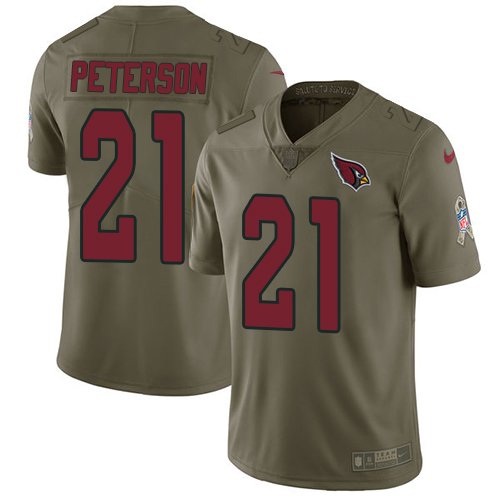 Nike Cardinals #21 Patrick Peterson Olive Stitched NFL Limited 2017 Salute to Service Jersey - ACJ19