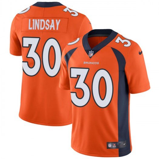 Denver Broncos #30 Phillip Lindsay Orange Vapor Untouchable Limited Stitched NFL Jersey