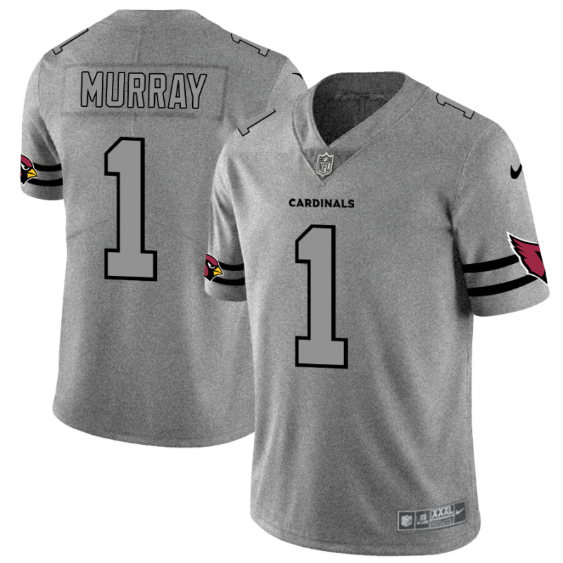 Arizona Cardinals #1 Kyler Murray Nike Gray Gridiron II Vapor Untouchable Limited NFL Jersey - ACJ77