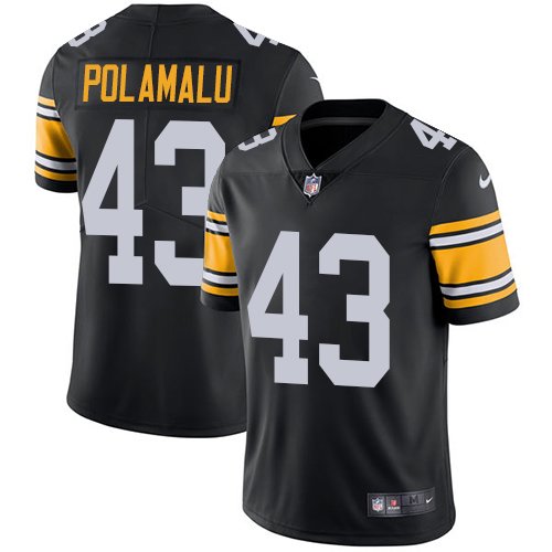 Nike Steelers #43 Troy Polamalu Black Alternate Stitched NFL Vapor Untouchable Limited Jersey - PSJ144