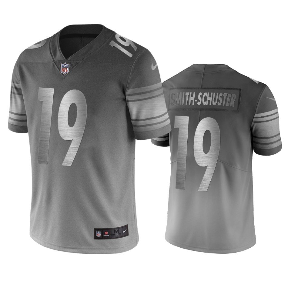 Pittsburgh Steelers #19 JuJu Smith-Schuster Silver Gray Vapor Limited City Edition NFL Jersey - PSJ496