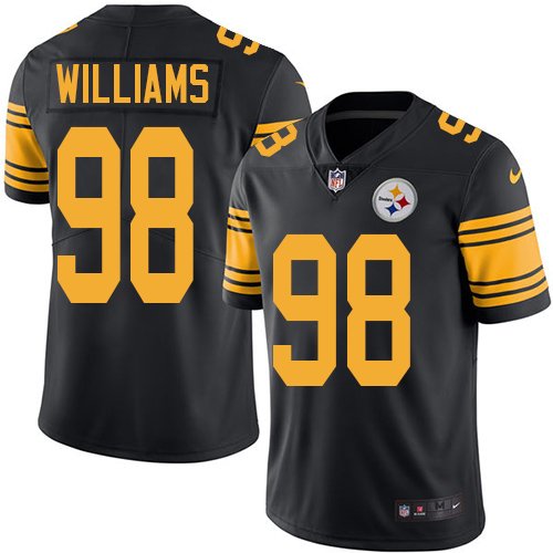 Nike Steelers #98 Vince Williams Black Stitched NFL Limited Rush Jersey - PSJ634