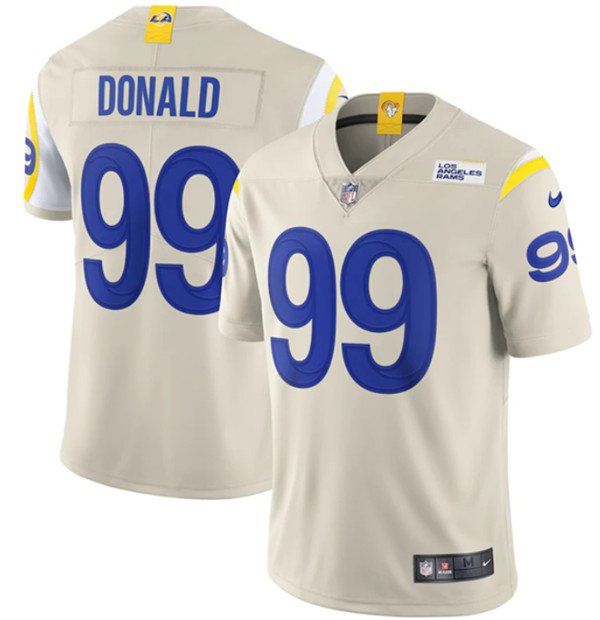 Los Angeles Rams #99 Aaron Donald 2020 Bone Vapor Limited Stitched NFL Jersey - LAR189
