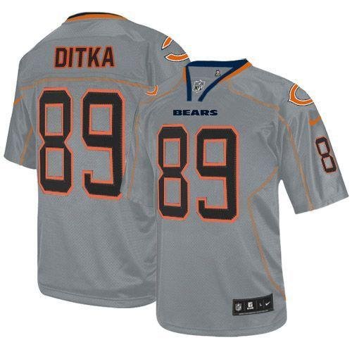 Nike Bears #89 Mike Ditka Lights Out Grey Stitched NFL Elite Jersey - CBJ307