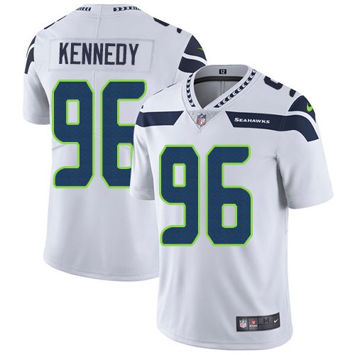 Nike Seahawks #96 Cortez Kennedy White Stitched NFL Vapor Untouchable Limited Jersey