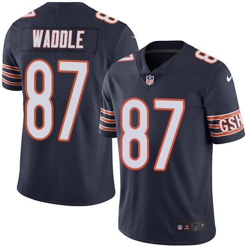 Nike Bears #87 Tom Waddle Navy Blue Team Color Stitched NFL Vapor Untouchable Limited Jersey - CBJ611