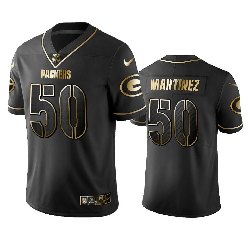 Packers #50 Blake Martinez Stitched NFL Vapor Untouchable Limited Black Golden Jersey - GBJ244