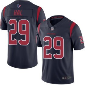 Nike Texans #29 Andre Hal Navy Blue Stitched NFL Limited Rush Jersey - HTJ207