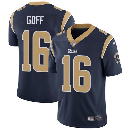 Nike Rams #16 Jared Goff Navy Blue Team Color Stitched NFL Vapor Untouchable Limited Jersey - LAR133