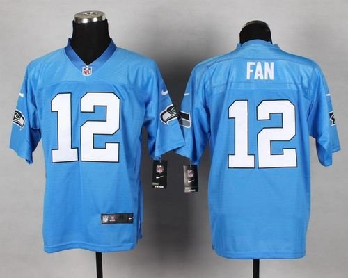 Nike Seahawks #12 Fan Light Blue Stitched NFL Elite Jersey