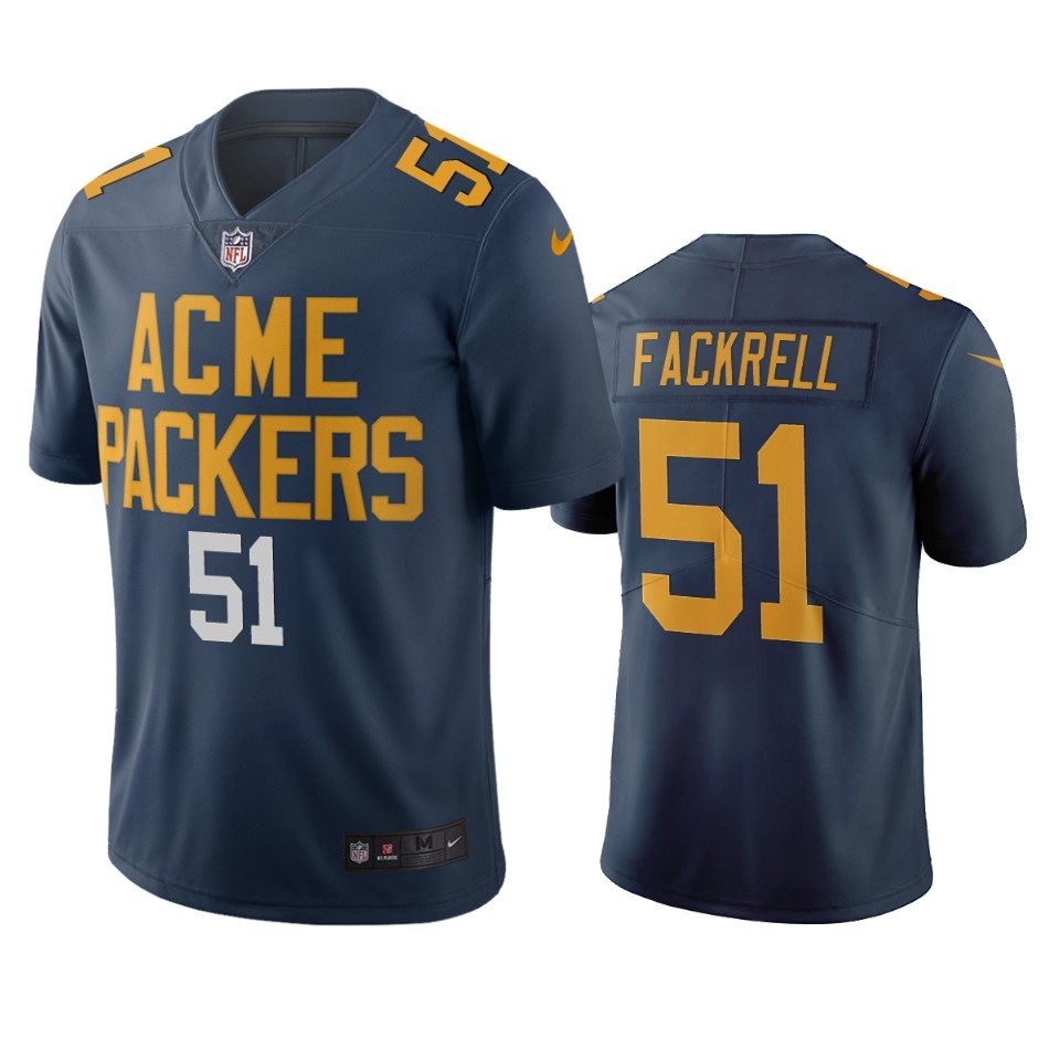 Green Bay Packers #51 Kyler Fackrell Navy Vapor Limited City Edition NFL Jersey - GBJ250