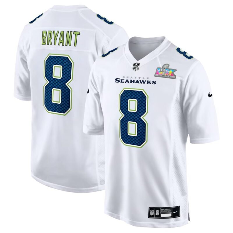 Seattle Seahawks #8 Coby Bryant White Super Bowl LX Patch Tundra Fashion Game Jersey - SSR655