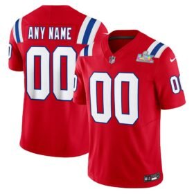 New England Patriots Custom Red F.U.S.E. Vapor Limited Stitched Football Jersey - NEP137