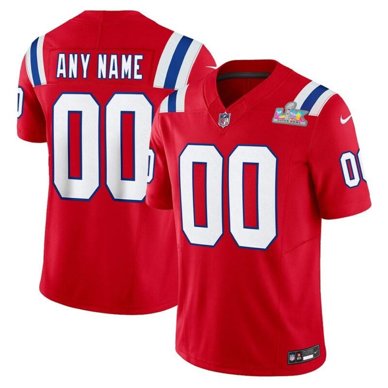 New England Patriots Custom Red F.U.S.E. Vapor Limited Stitched Football Jersey - NEP137