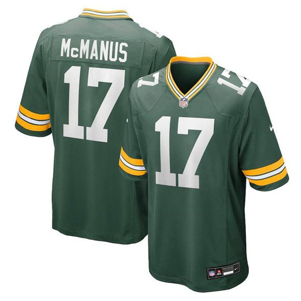 Green Green Bay Packers #17 Brandon McManus 2025 Stitched Game Jersey - GBJ423
