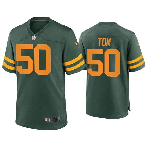 Green Green Bay Packers #50 Zach Tom Stitched Football Jersey - GBJ512