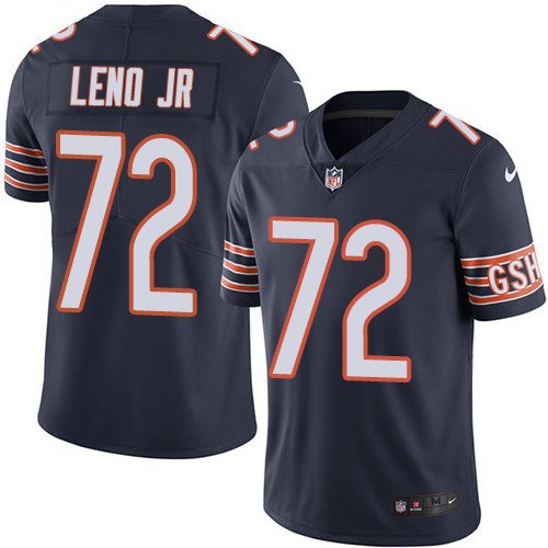 Nike Bears #72 Charles Leno Jr Navy Blue Team Color Stitched NFL Vapor Untouchable Limited Jersey - CBJ523