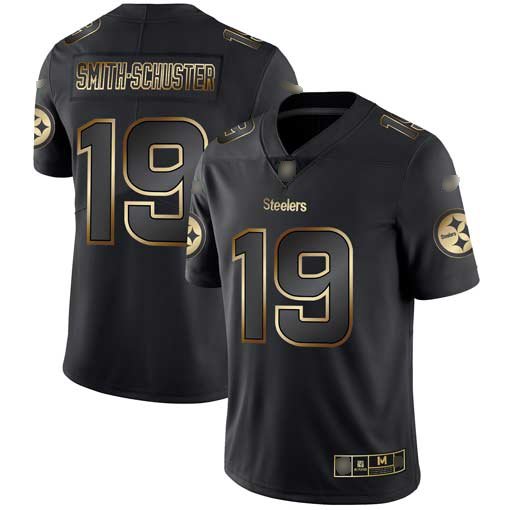 Nike Steelers #19 JuJu Smith-Schuster Black/Gold Stitched NFL Vapor Untouchable Limited Jersey - PSJ131
