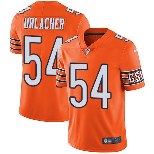 Nike Bears #54 Brian Urlacher Orange Stitched NFL Limited Rush Jersey - CBJ627