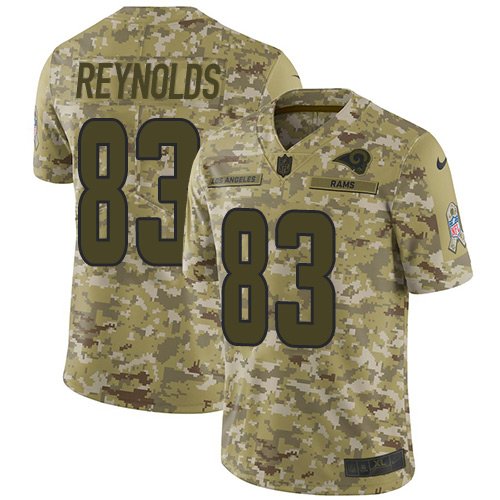 Nike Rams #83 Josh Reynolds Camo Stitched NFL Limited 2018 Salute To Service Jersey - LAR473
