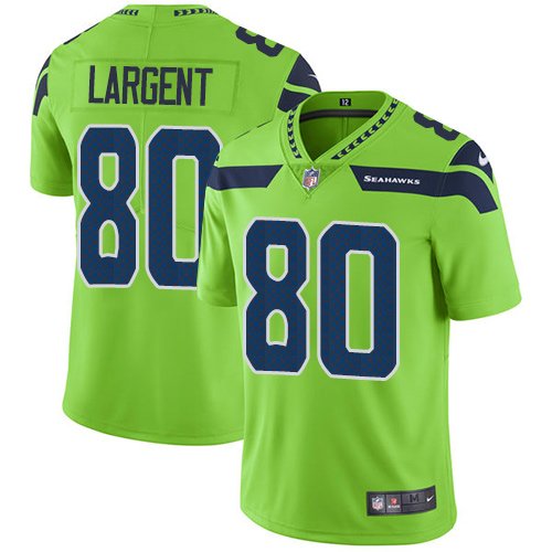 Nike Seahawks #80 Steve Largent Green Stitched NFL Limited Rush Jersey