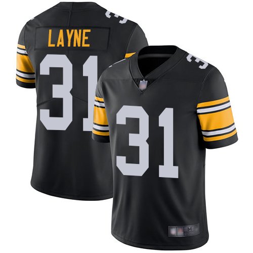 Nike Steelers #31 Justin Layne Black Alternate Stitched NFL Vapor Untouchable Limited Jersey - PSJ819