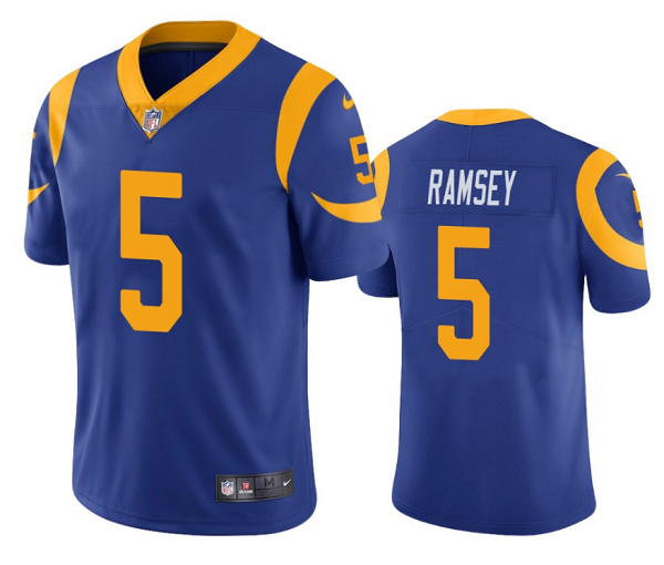 Blue Los Angeles Rams #5 Jalen Ramsey Vapor Untouchable Limited Stitched Jersey - LAR617