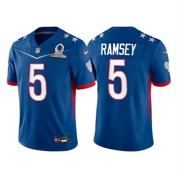 Royal Los Angeles Rams #5 Jalen Ramsey 2022 Pro Bowl Stitched Jersey - LAR444