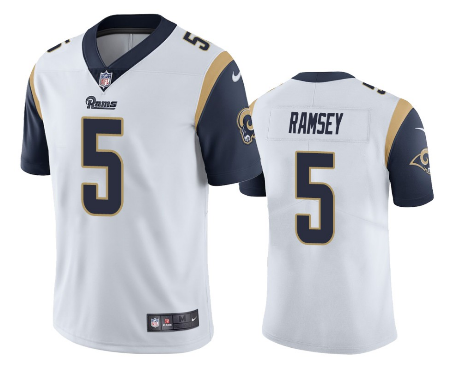 White Los Angeles Rams #5 Jalen Ramsey Vapor Untouchable Limited Stitched Jersey - LAR510