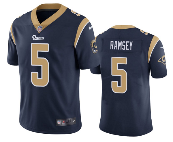 Navy Los Angeles Rams #5 Jalen Ramsey Vapor Untouchable Limited Stitched Jersey - LAR341