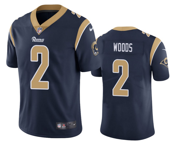 Navy Los Angeles Rams #2 Robert Woods Vapor Untouchable Limited Stitched Jersey - LAR623
