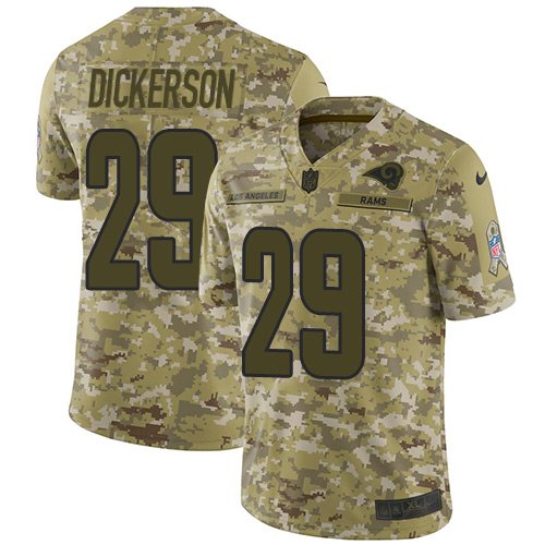 Nike Rams #29 Eric Dickerson Camo Stitched NFL Limited 2018 Salute To Service Jersey - LAR58
