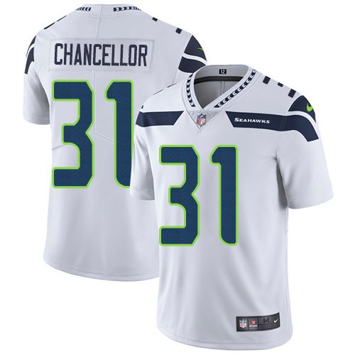Nike Seahawks #31 Kam Chancellor White Stitched NFL Vapor Untouchable Limited Jersey
