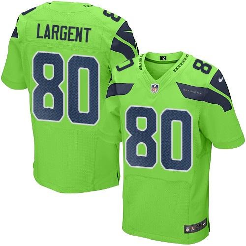 Nike Seahawks #80 Steve Largent Green Stitched NFL Elite Rush Jersey