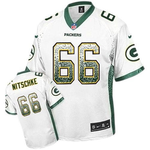 Nike Packers #66 Ray Nitschke White Stitched NFL Elite Drift Fashion Jersey - GBJ529