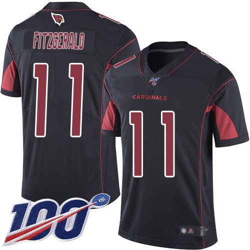 Nike Cardinals #11 Larry Fitzgerald Black Stitched NFL Limited Rush 100th Season Jersey - ACJ241